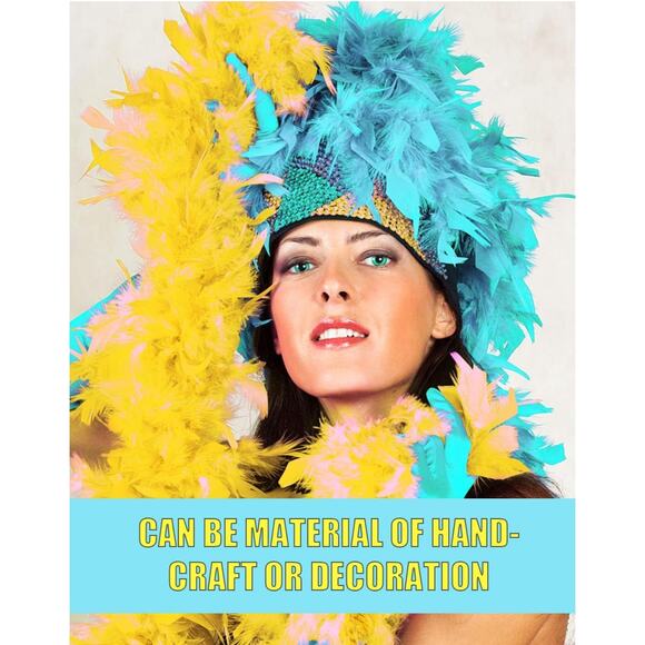 Vibrant Flapper Feather Boas Party Pack with Heart-Shaped Sunglasses 6 Pcs - Picture 2 of 9